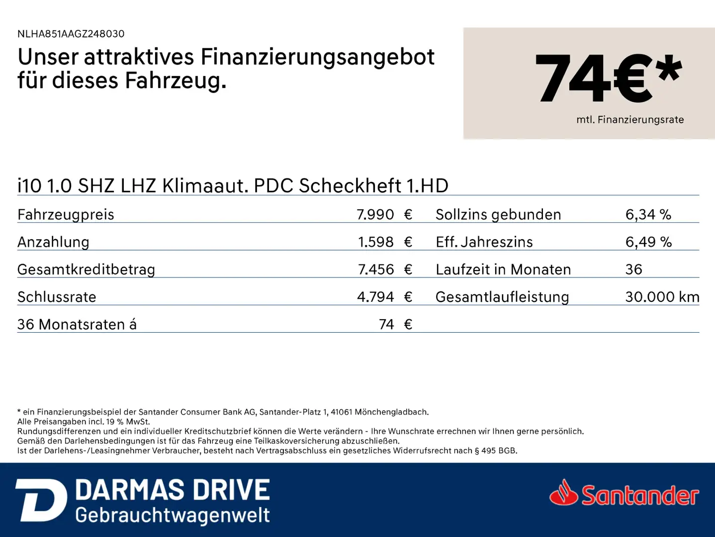 Hyundai i10 i10 1.0 SHZ LHZ Klimaaut. PDC Scheckheft 1.HD Blau - 2