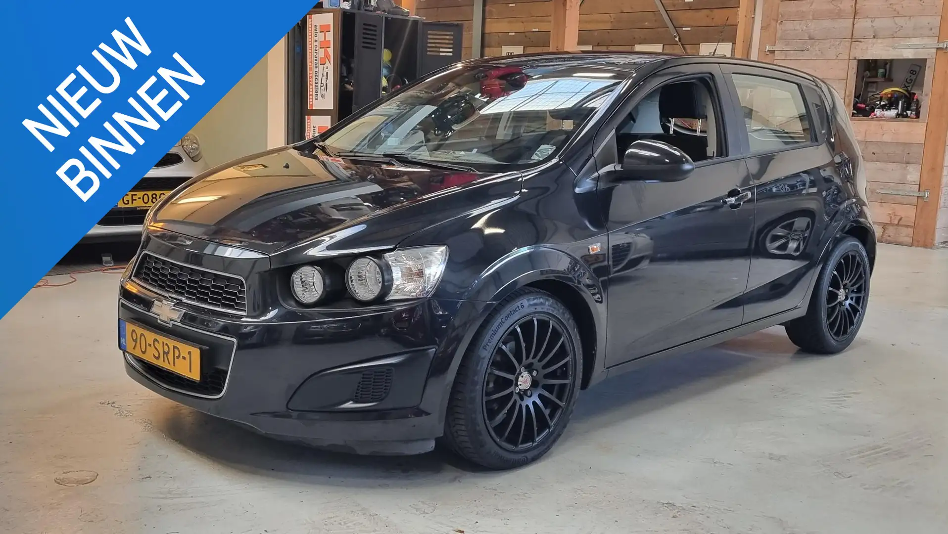 Chevrolet Aveo 1.2 LT Airco. 17" Sportvelgen, Cruisecontrole, PDC Noir - 1