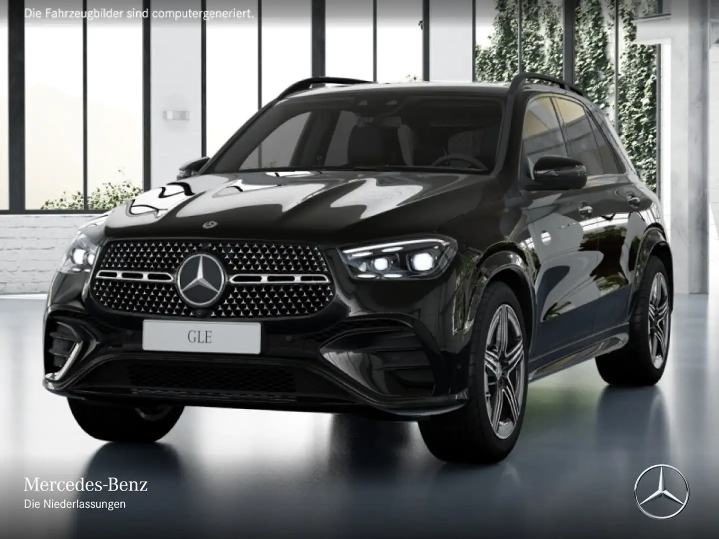 Mercedes-Benz GLE 350 de 4M AMG+NIGHT+PANO+360+AHK+MULTIBEAM+9G Schwarz - 2