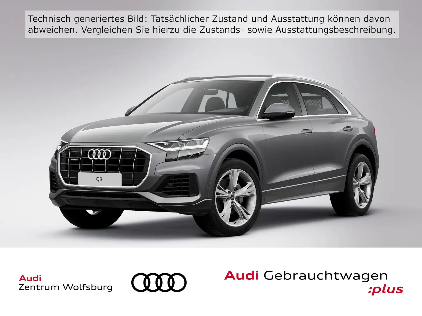 Audi Q8 50 TDI quattro tiptronic Rückfahrkam/B&O/Lede Grau - 1