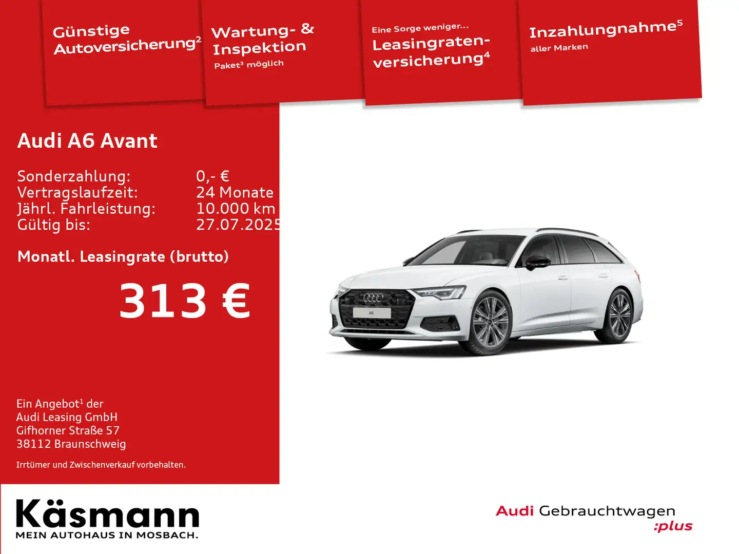 Audi A6 advanced 35TDI MATRIX AHK 360° ACC Weiß - 1
