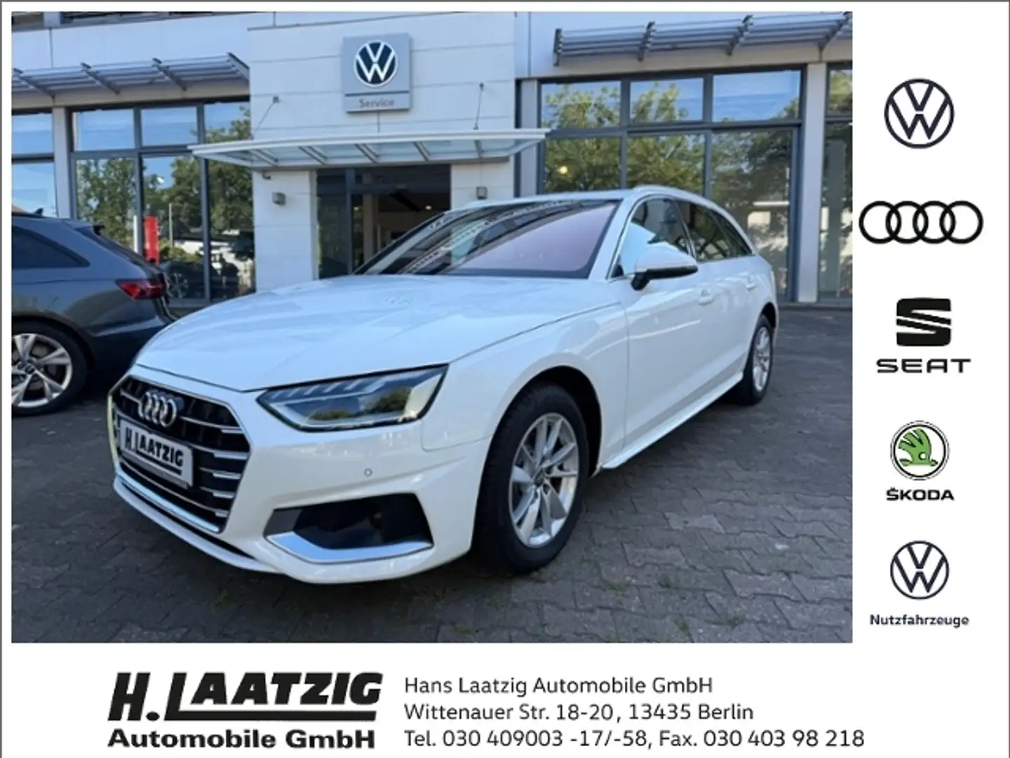 Audi A4 Avant advanced 35 TFSI S tronic Navi Pano Blanc - 1