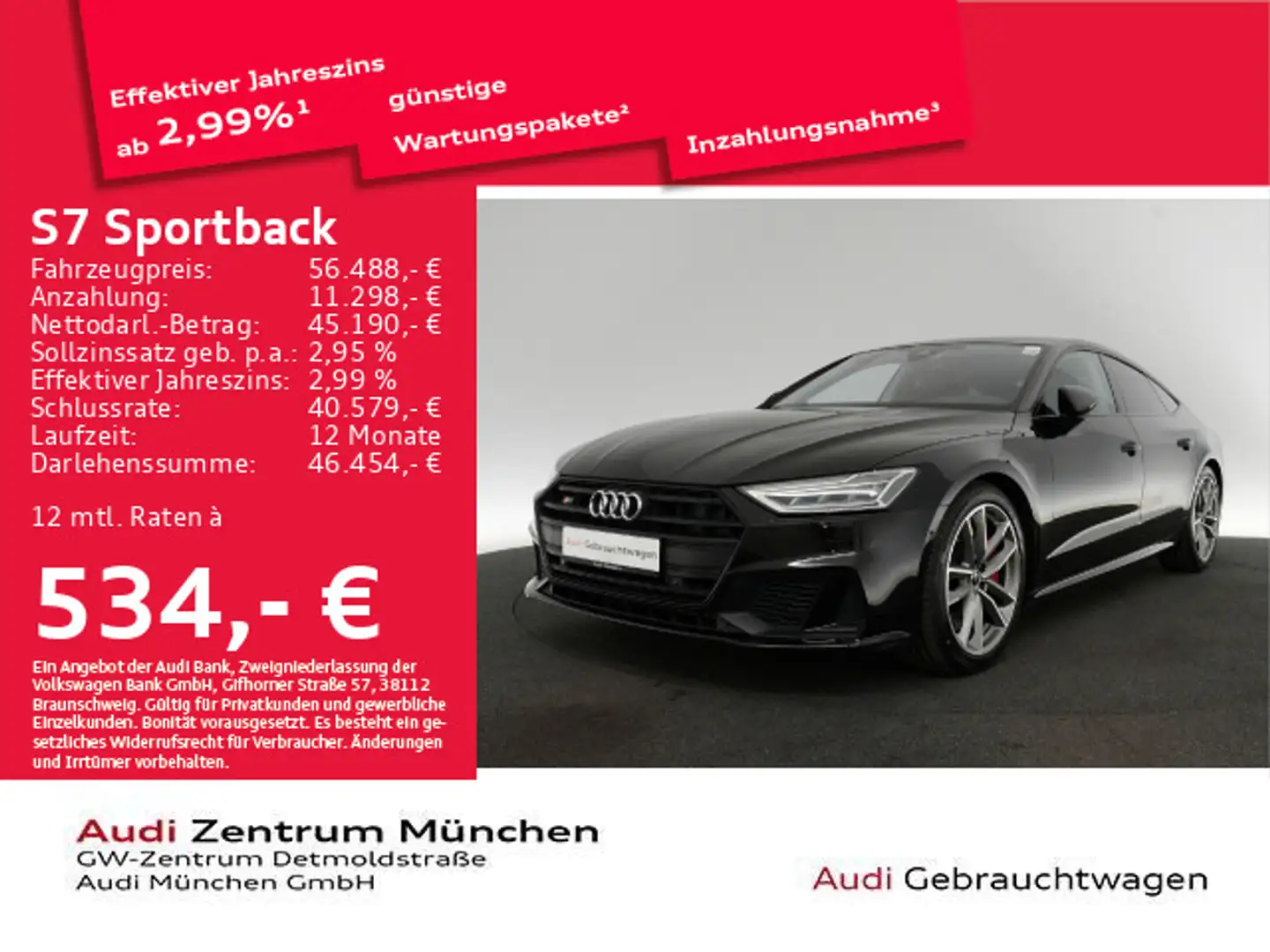 Audi S7 TDI tiptr. B&O/Virtual+/Navi+/Kamer Fekete - 1