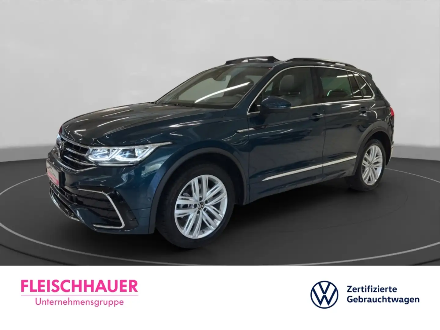 Volkswagen Tiguan R-Line 2.0 TDI 4M Matrix+Navi+AHK+Pano+20''+Stdhzg Blau - 1