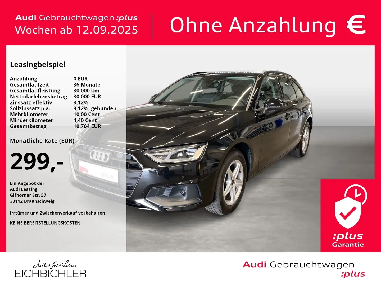 Audi A4 Avant 30 TDI S tronic FLA ACC SpurH LED LM Noir - 1