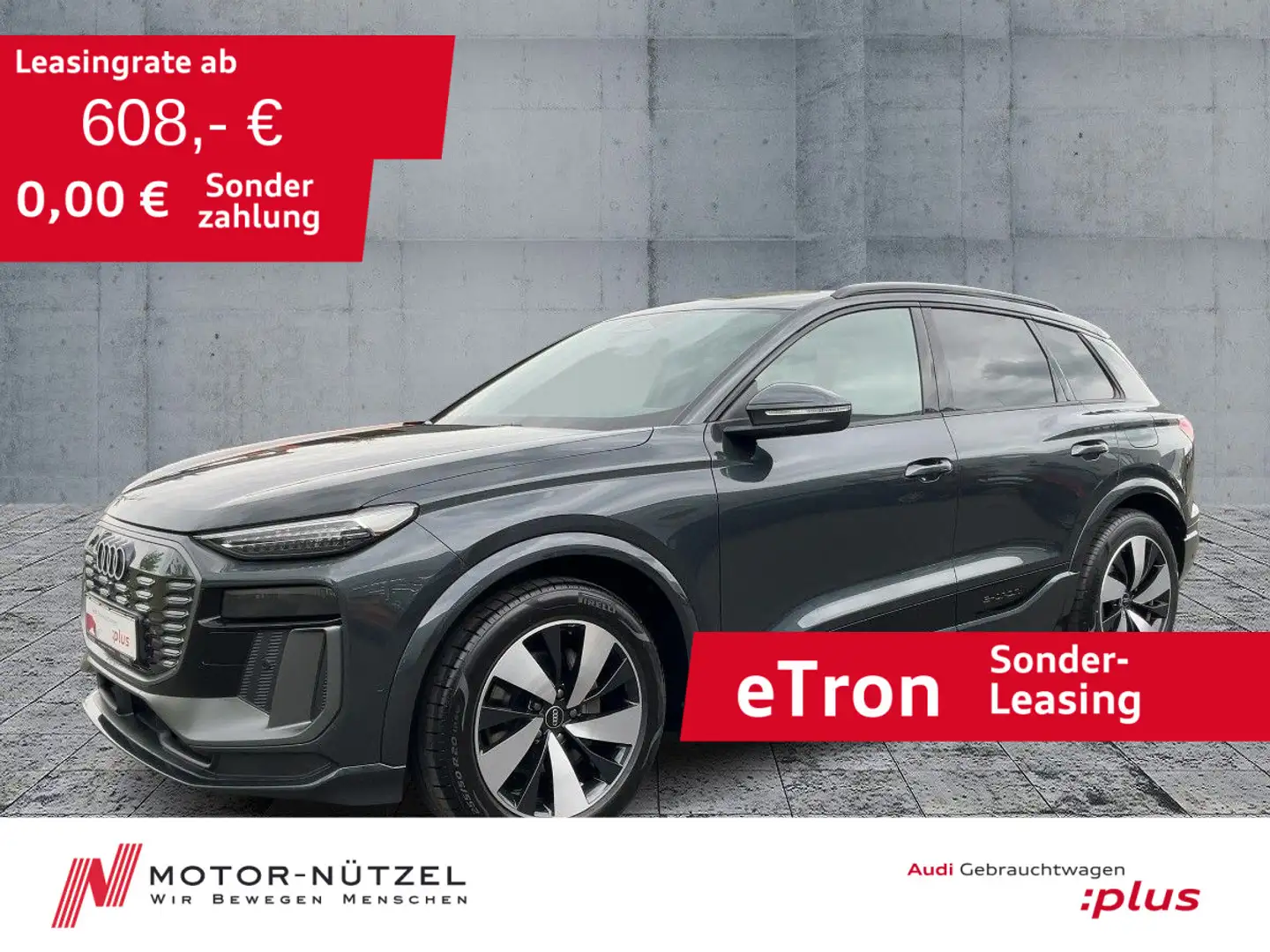 Audi Q6 e-tron QU S-LINE MATRIX+NAVI+PDC+ACC+4xSHZ+20 Grau - 1