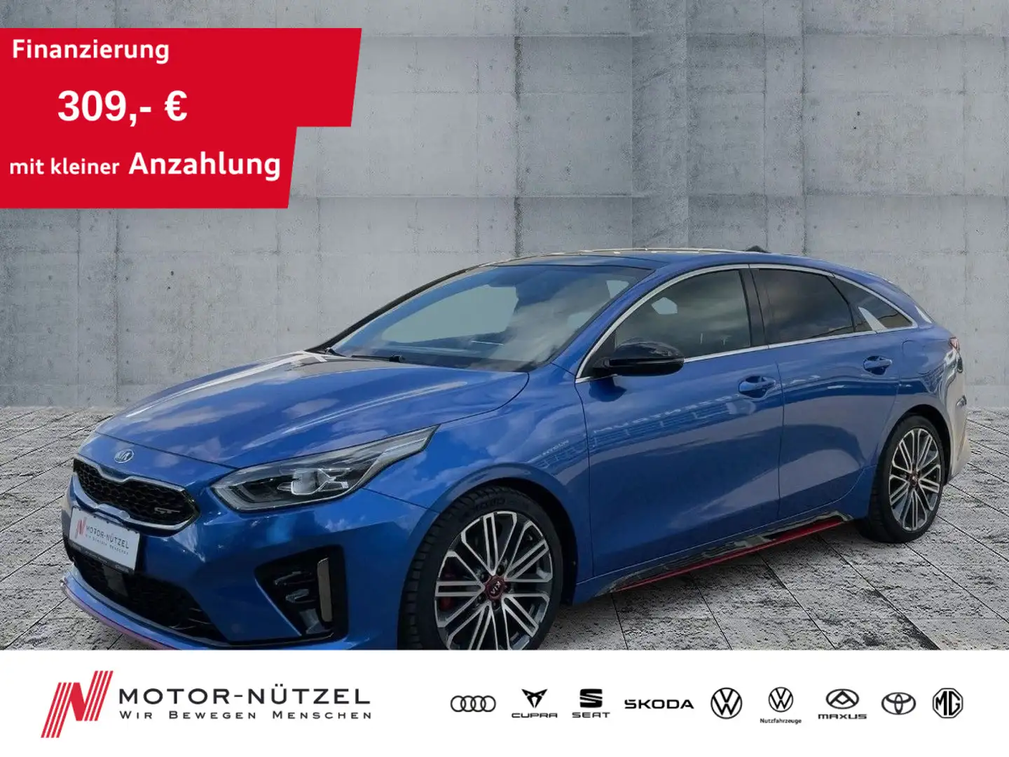 Kia ProCeed / pro_cee'd Pro ceed 1.6 T-GDI GT Bi-LED+NAV+RFK+GRA+DAB+SRA Blauw - 1