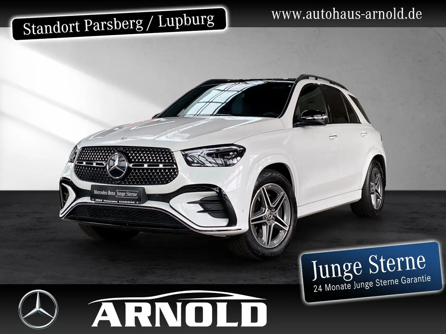Mercedes-Benz GLE 450 GLE 450 d 4M AMG L. AHK HUD AIRM Pano Distr 360° Weiß - 1