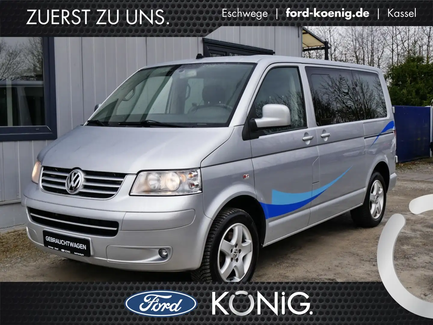 Volkswagen T5 Comfortline Caravelle 4motion Klima+Sitzhhzg Plateado - 1