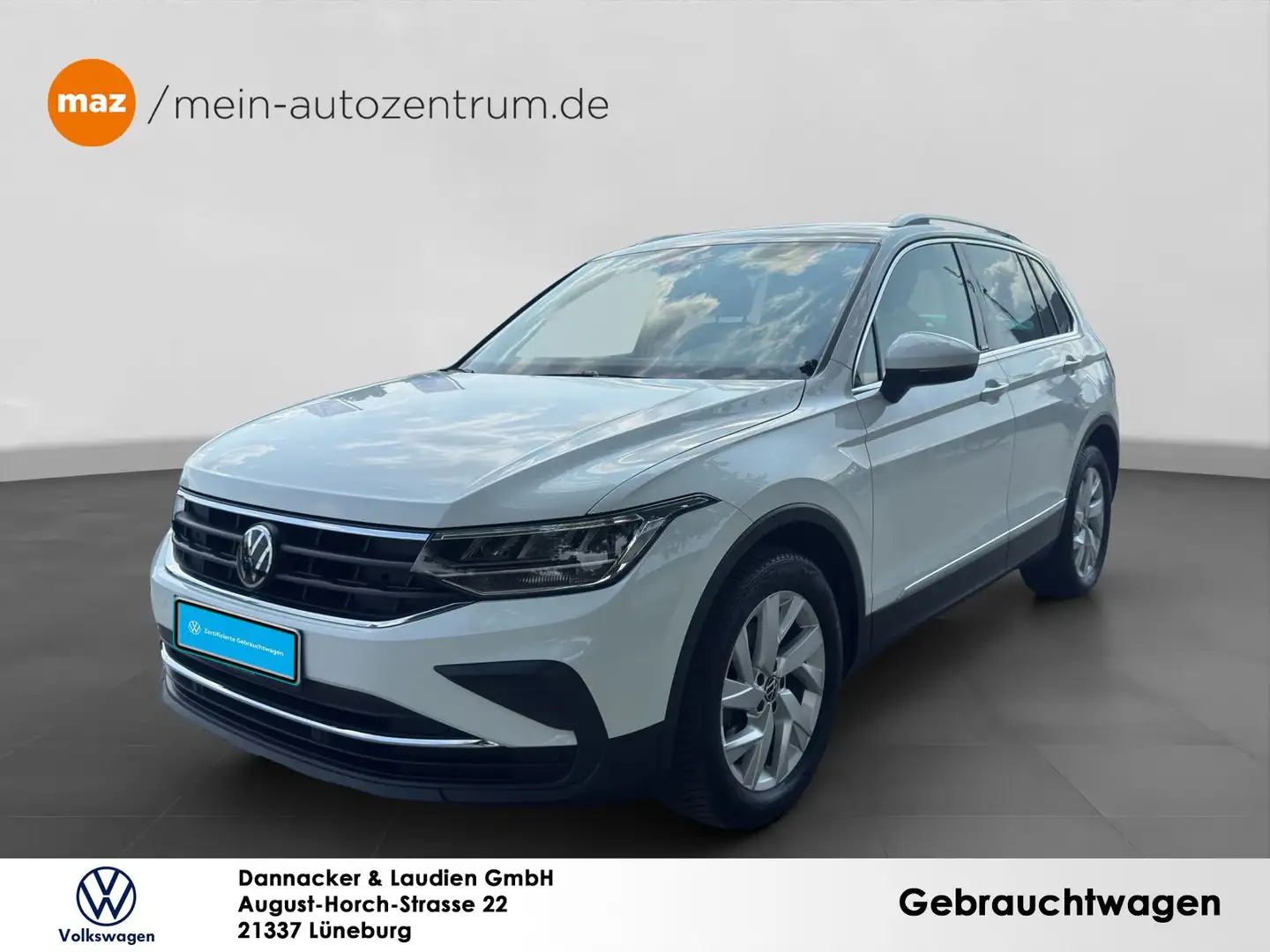 Volkswagen Tiguan 2.0 TDI Move Alu LED AHK Navi ACC Kamera Si Weiß - 1