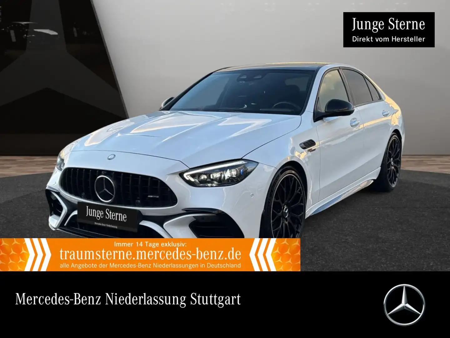 Mercedes-Benz C 63 AMG C 63 S E NIGHT+DRIVERS+PANO+360+BURMESTER+KEYLESS Weiß - 1