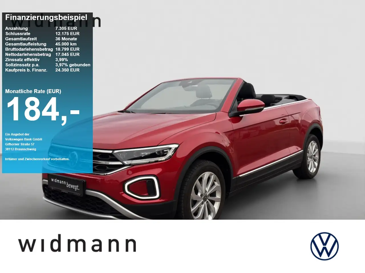 Volkswagen T-Roc Cabriolet Style 1.5 TSI 150 PS DSG KAMERA NAVI ACC