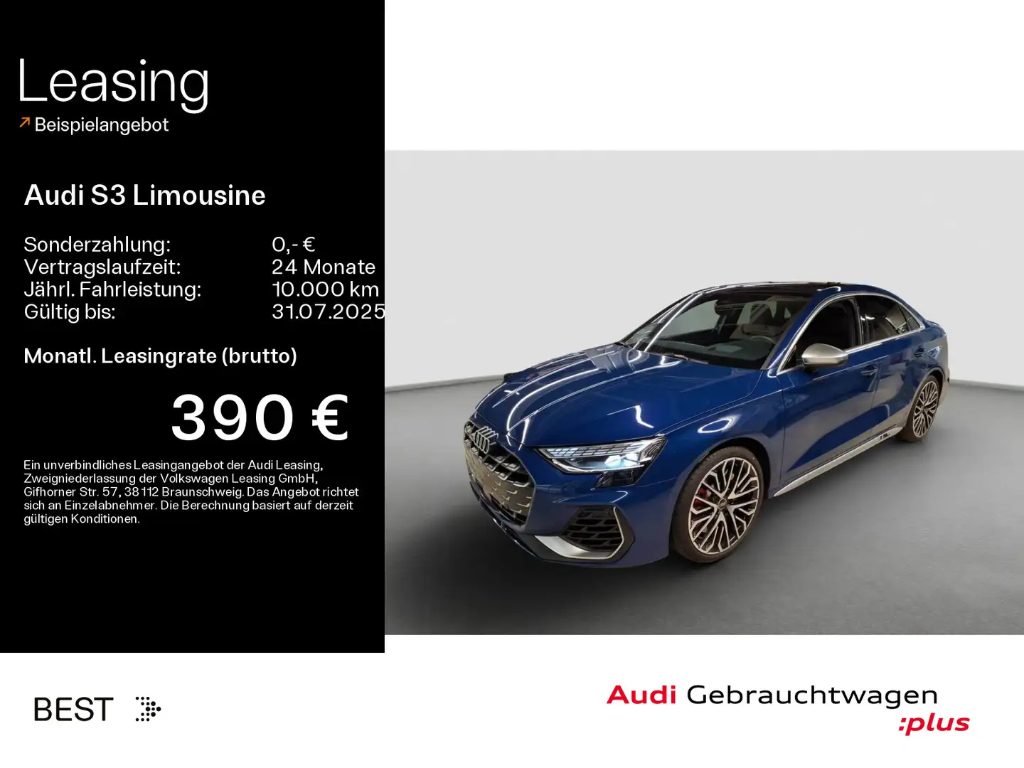 Audi S3 TFSI*AKRAPOVIC*NAVI-PLUS*KAMERA*HUD Blau - 1