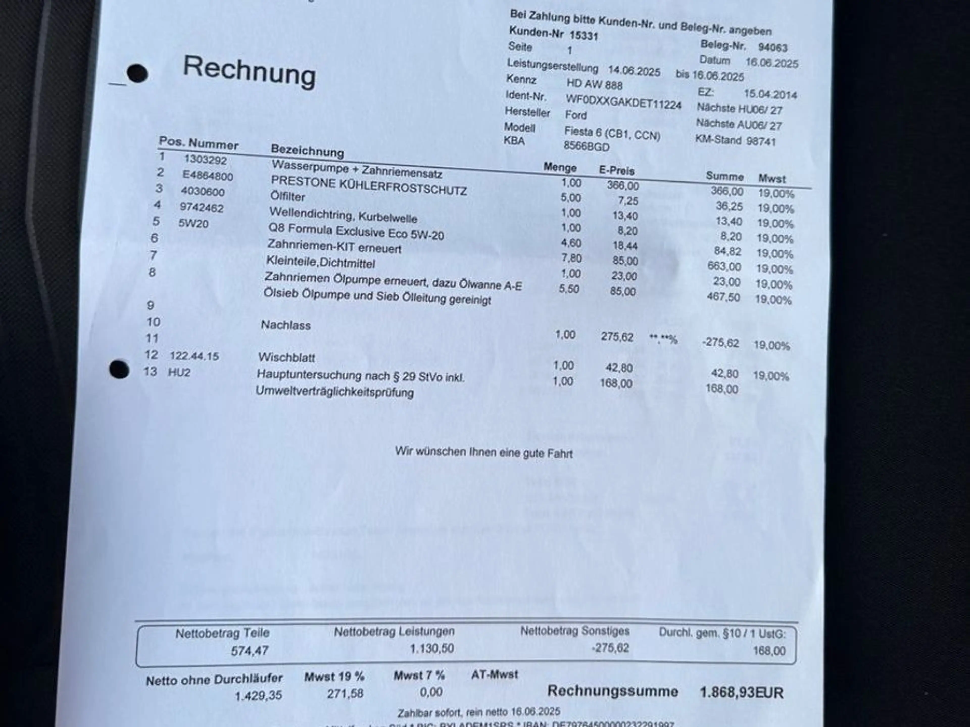 Ford Fiesta *Zahnriemen NEU!!* — photo 20