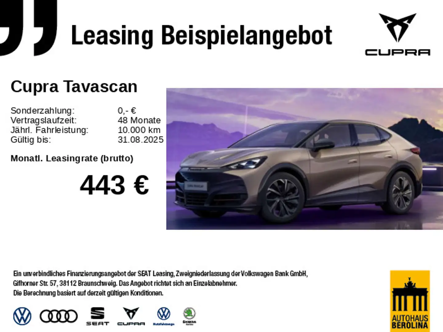 CUPRA Tavascan VZ *Glasdach*HuD*ACC*R-CAM*WärmeP*SHZ* Beige - 1