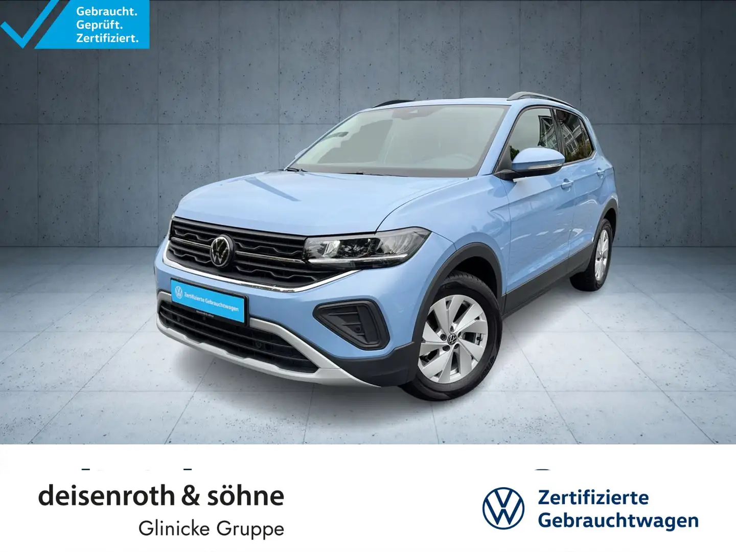 Volkswagen T-Cross Life 1.0 TSI AHK/Nav/AppCon/SHZ/LED/ACC Blau - 1