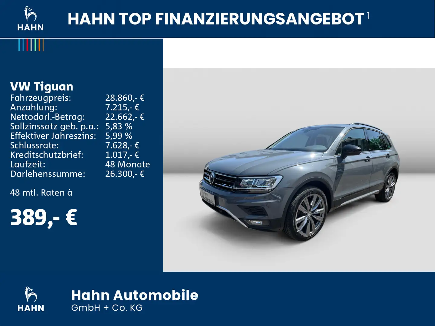 Volkswagen Tiguan 2.0TDI DSG OFFROAD 4Mo AHK Standh TopPake Grigio - 2