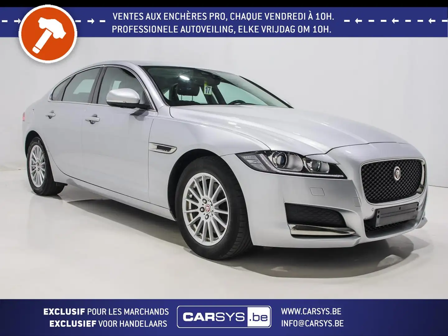 Jaguar XF 2.0 D 163 - BVA 17 - LED - CUIR - CAM - GPS Argent - 1