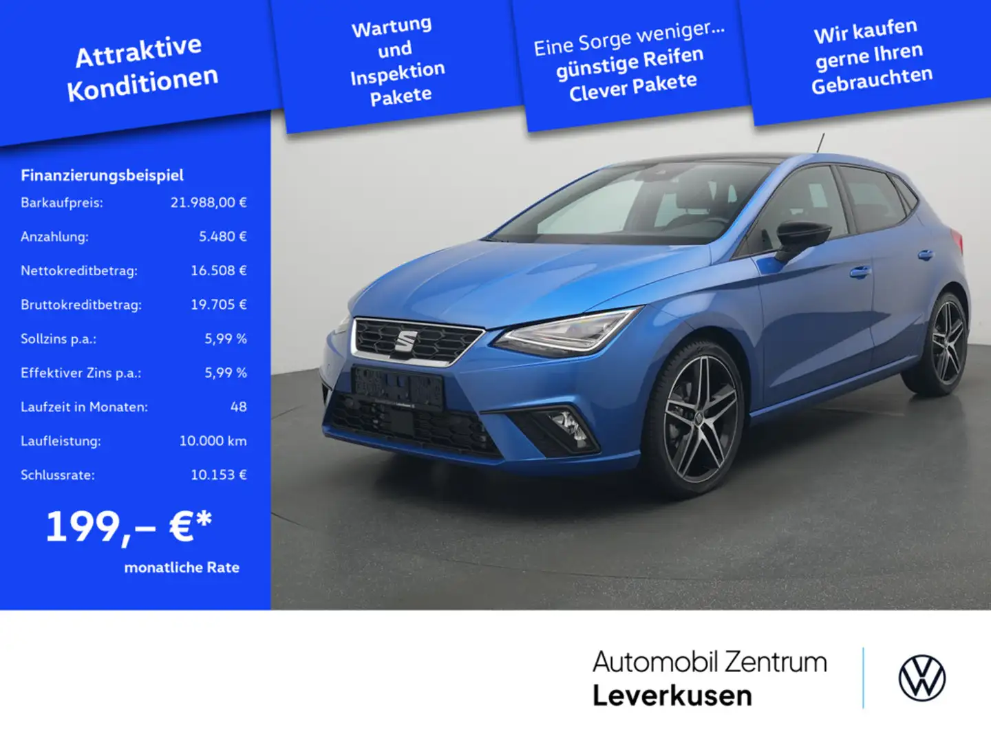 SEAT Ibiza DSG LED PANO KAM SHZ PDC Schwarz - 1