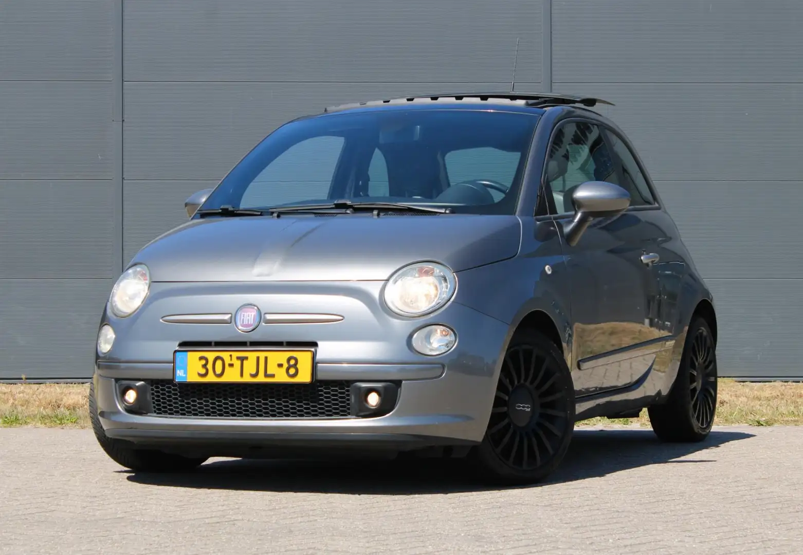 Fiat 500 0.9 TwinAir Sport Automaat Panodak Leder Grijs - 2