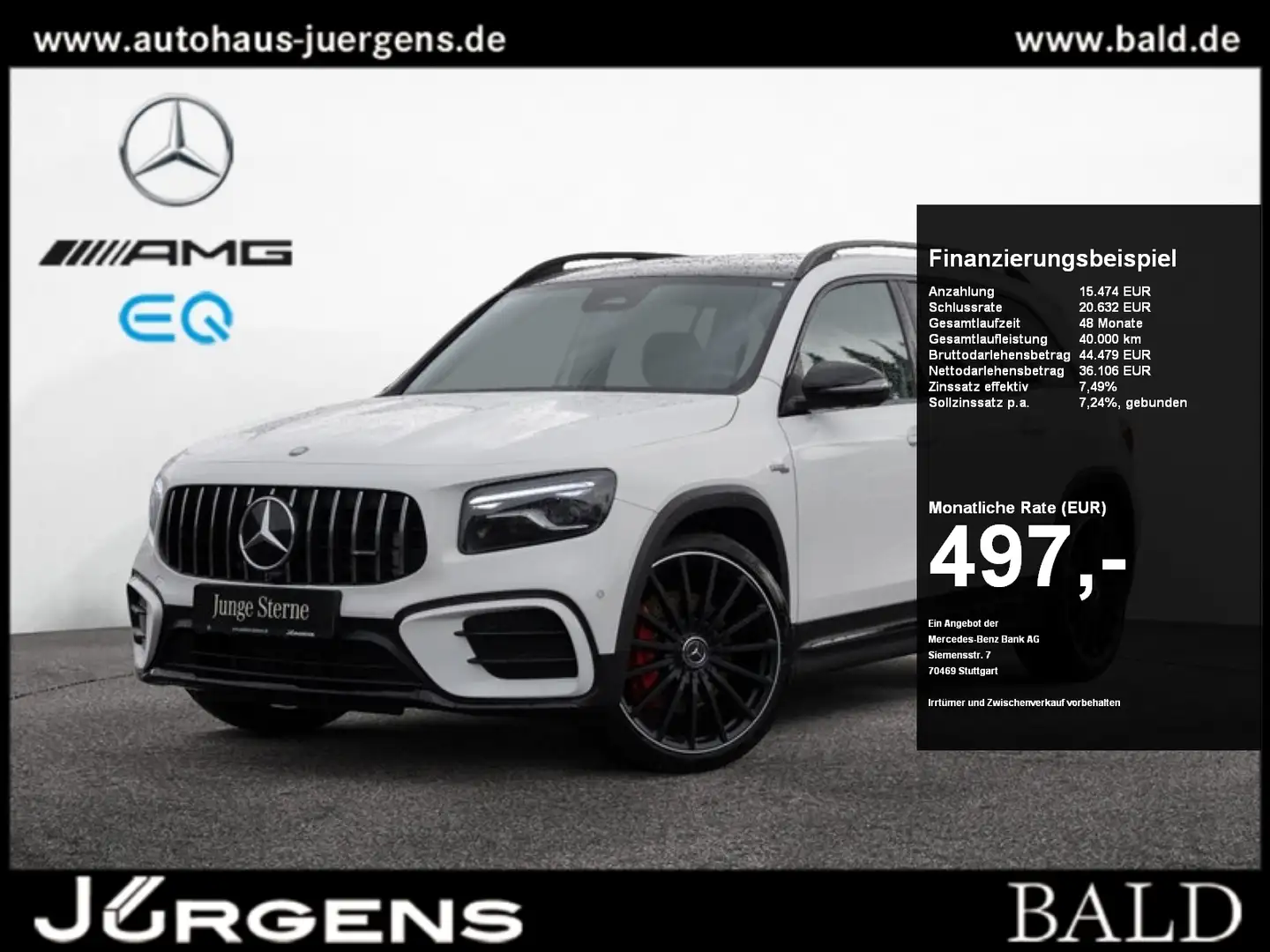 Mercedes-Benz GLB 35 AMG 4M MLB/360/Pano/Night/Stdhz/Keyl/21' Weiß - 1