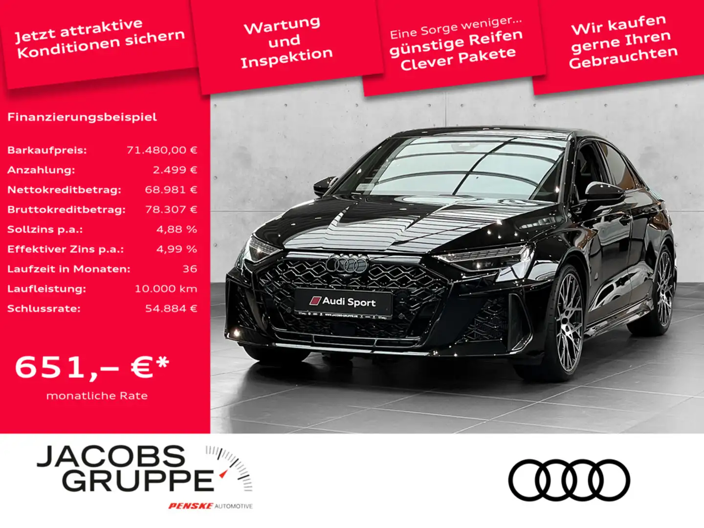 Audi RS3 Schwarz - 1