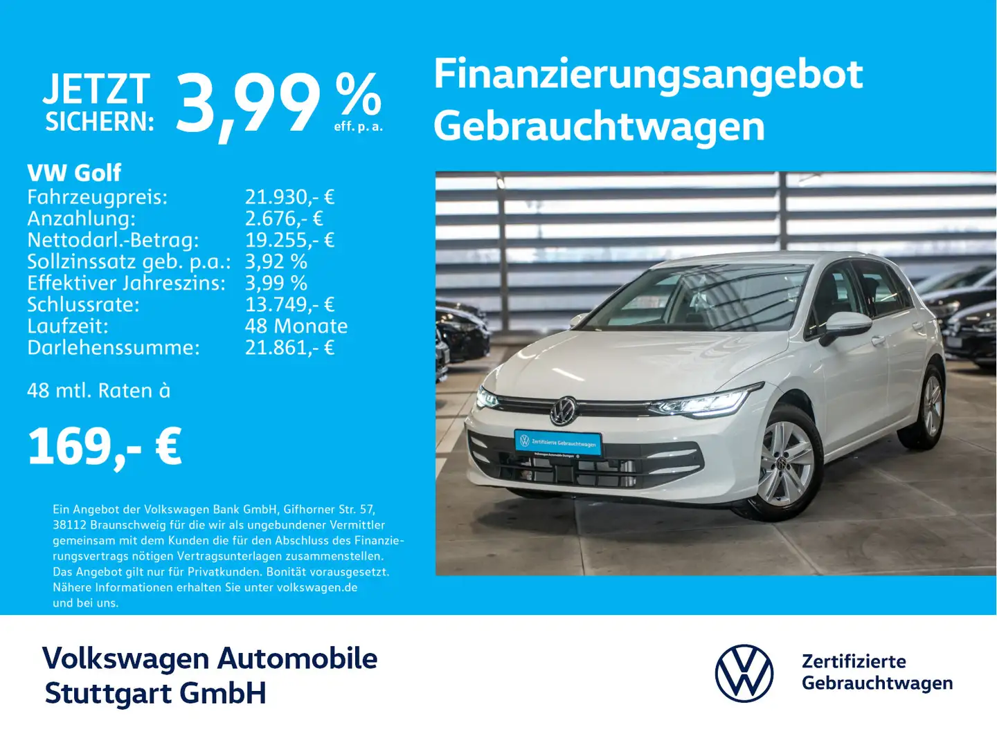 Volkswagen Golf 8 Life 1.5 TSI  Navi AHK Tempomat Weiß - 1