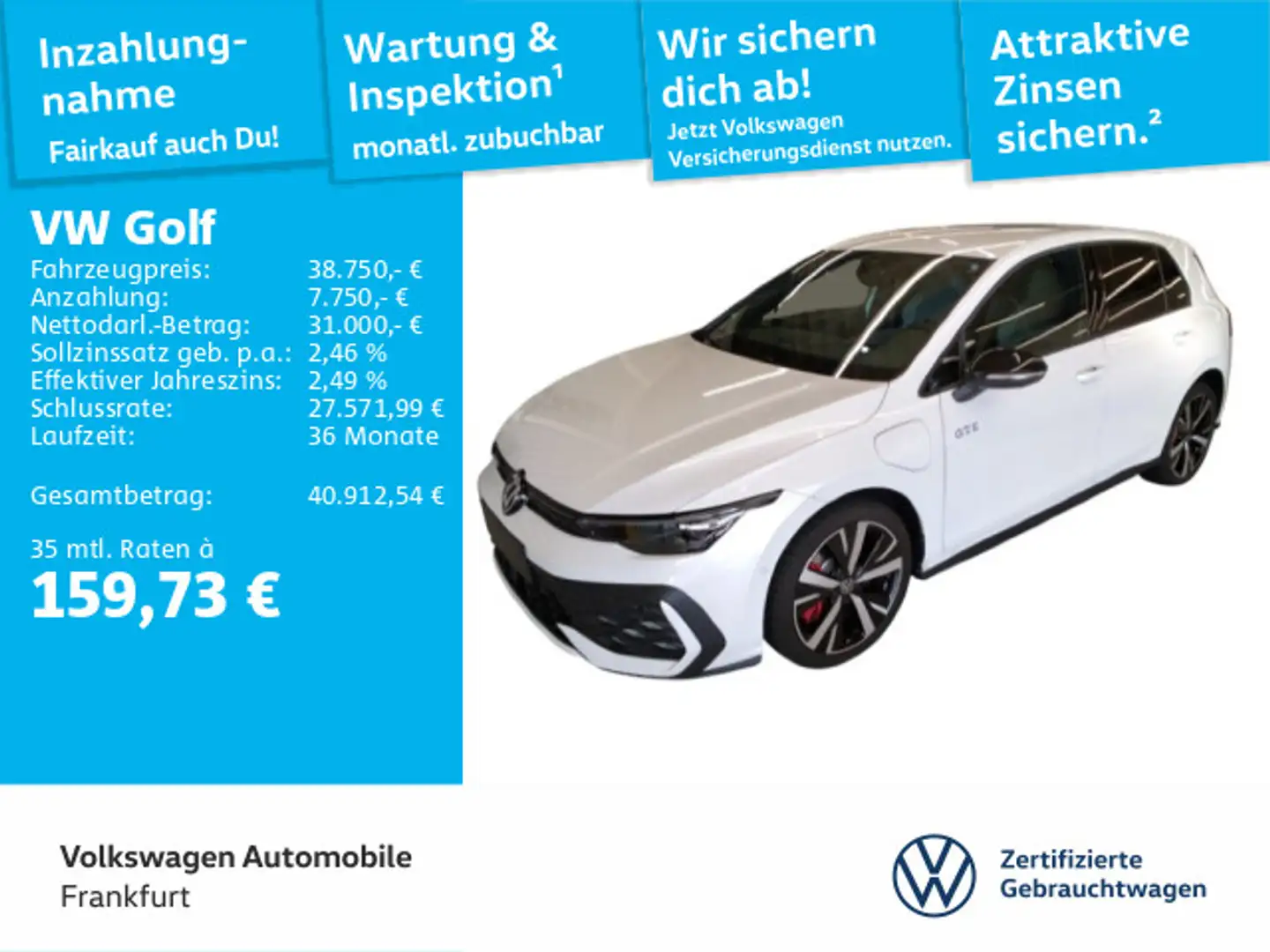 Volkswagen Golf GTE VIII GTE 1.5 TSI DSG eHybrid BLACKSTYLE LED Weiß - 1
