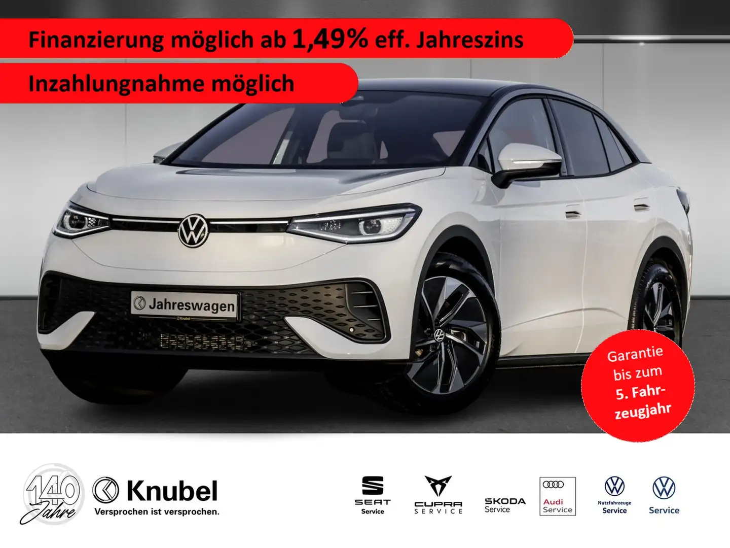 Volkswagen ID.5 Pro IQ.Light Navi Pano ACC Wärmepumpe Ganzj.reifen Blanc - 1