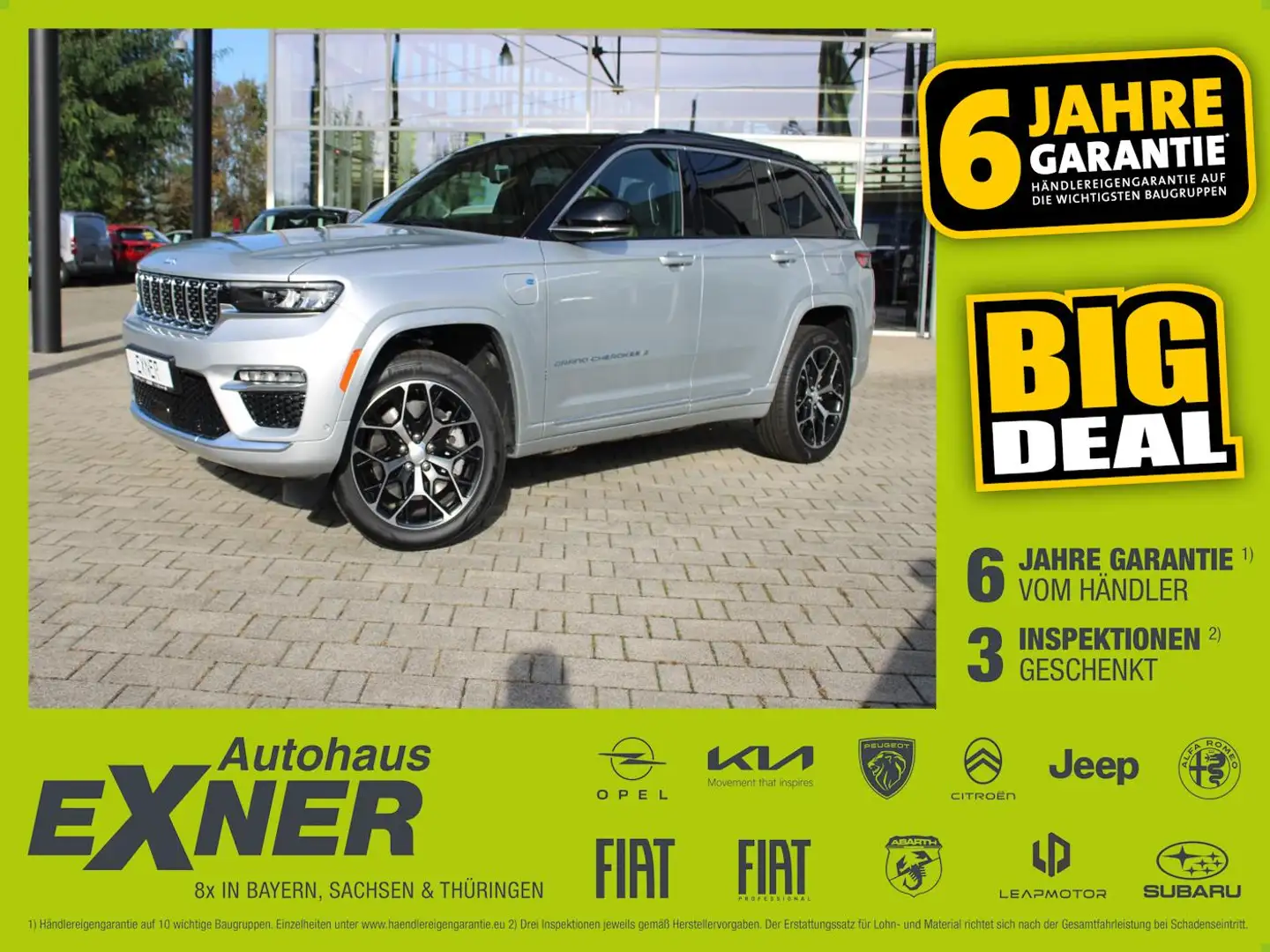 Jeep Grand Cherokee SUMMIT 4XE LED. Navi Silber - 1