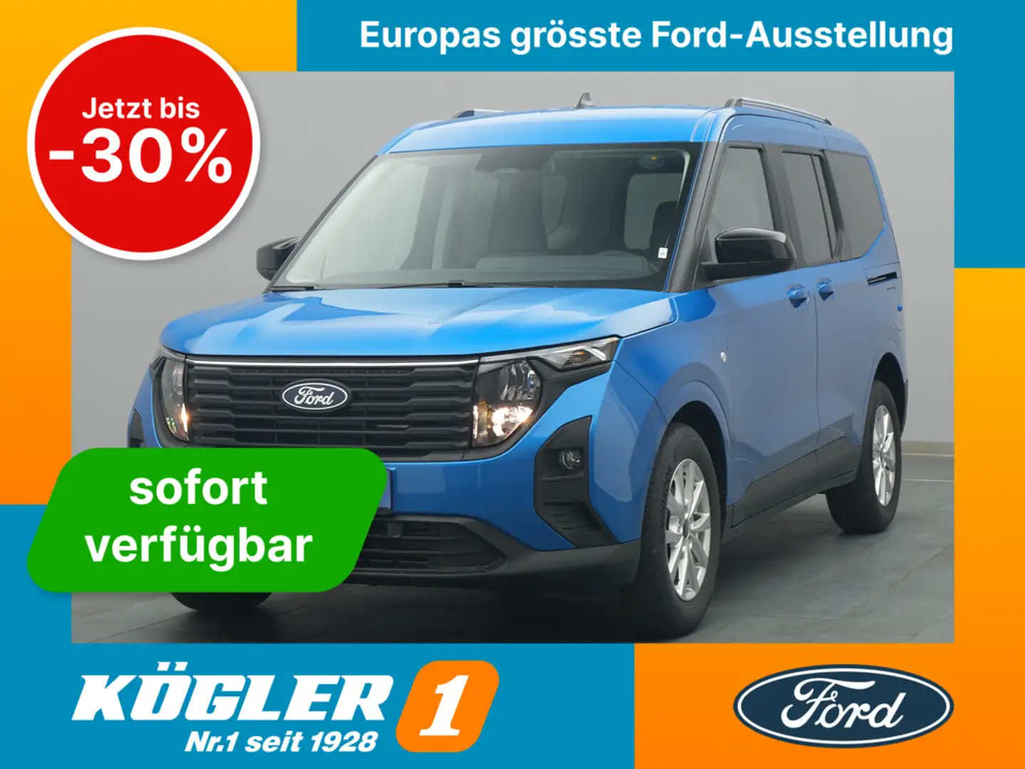 Ford Tourneo Courier Titanium 125PS/Winter-P. -9%* Bleu - 1