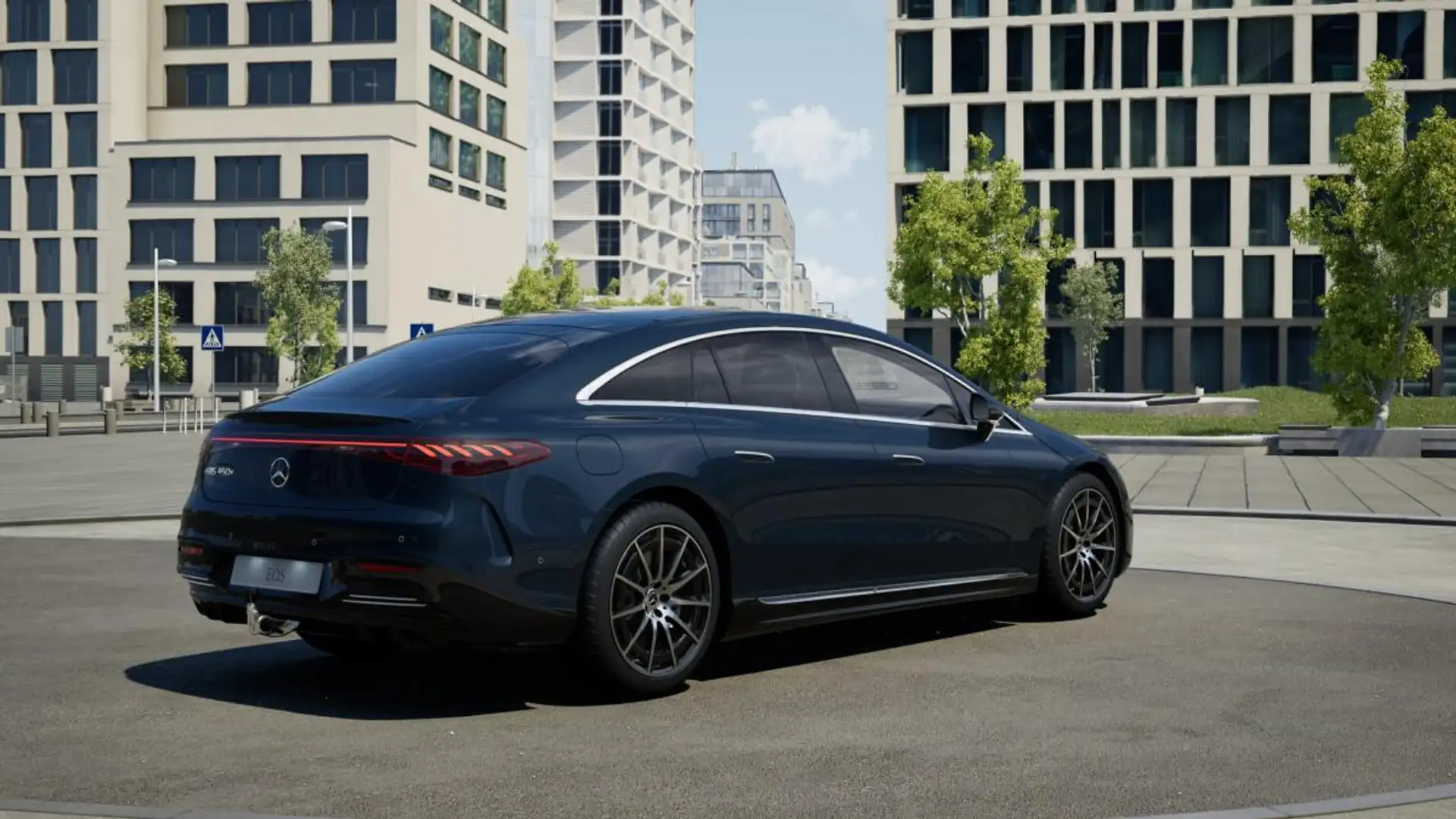 Mercedes-Benz EQS 450+ / 0,5% Versteuerung / AHK / HUD Blau - 2