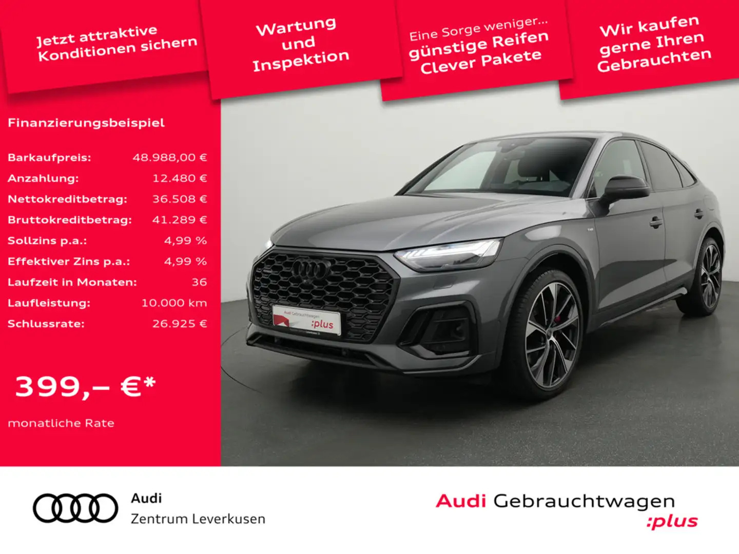 Audi Q5 Sportback quattro S line RAUTE MATRIX ACC B&O Schwarz - 1