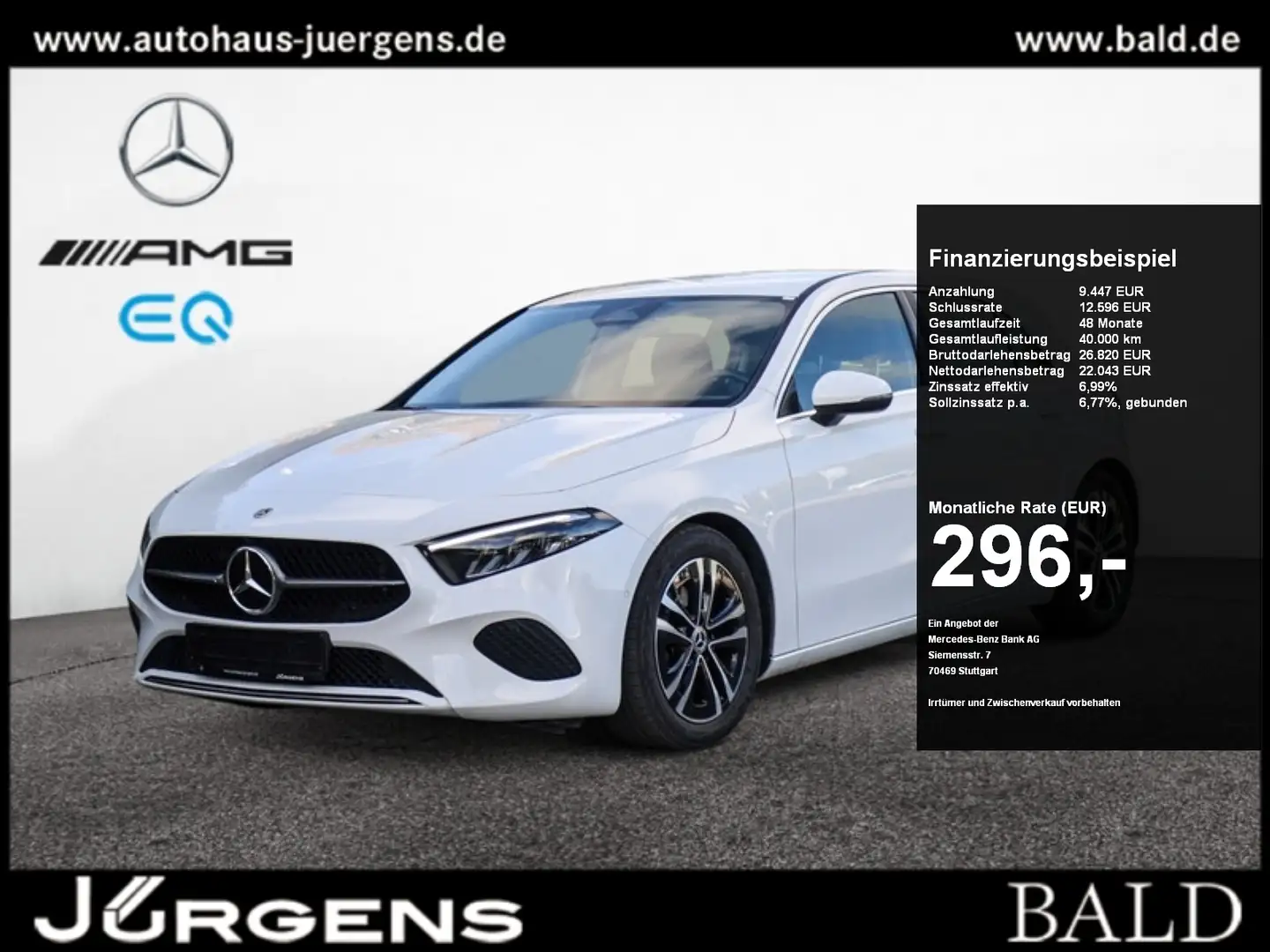 Mercedes-Benz A 220 4M Progressive/LED/Kamera/SHZ/Winter/17' Weiß - 1