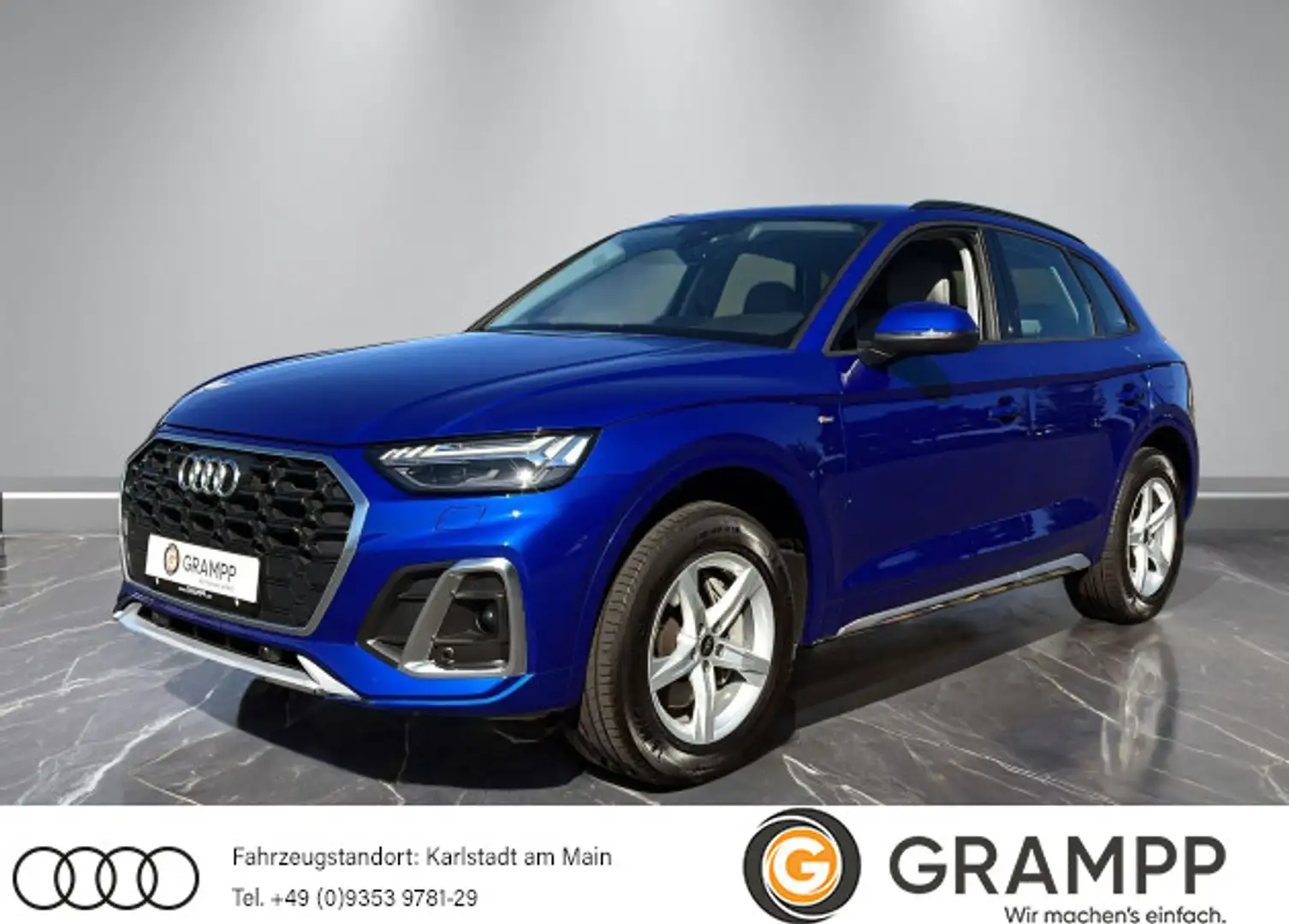 Audi Q5 S line 55TFSIe S-tronic quattro +AHK+MATRIX+B Blau - 1