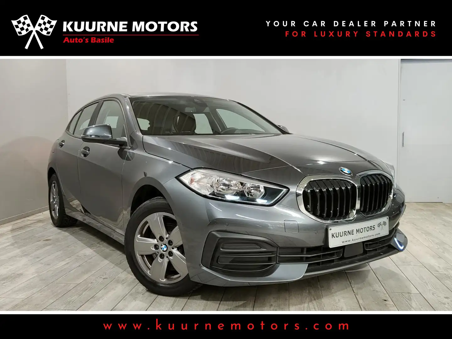 BMW 118 i Alu16"/Gps/Carplay/Cruise/Pdc/Bt *1j garantie* Grijs - 1