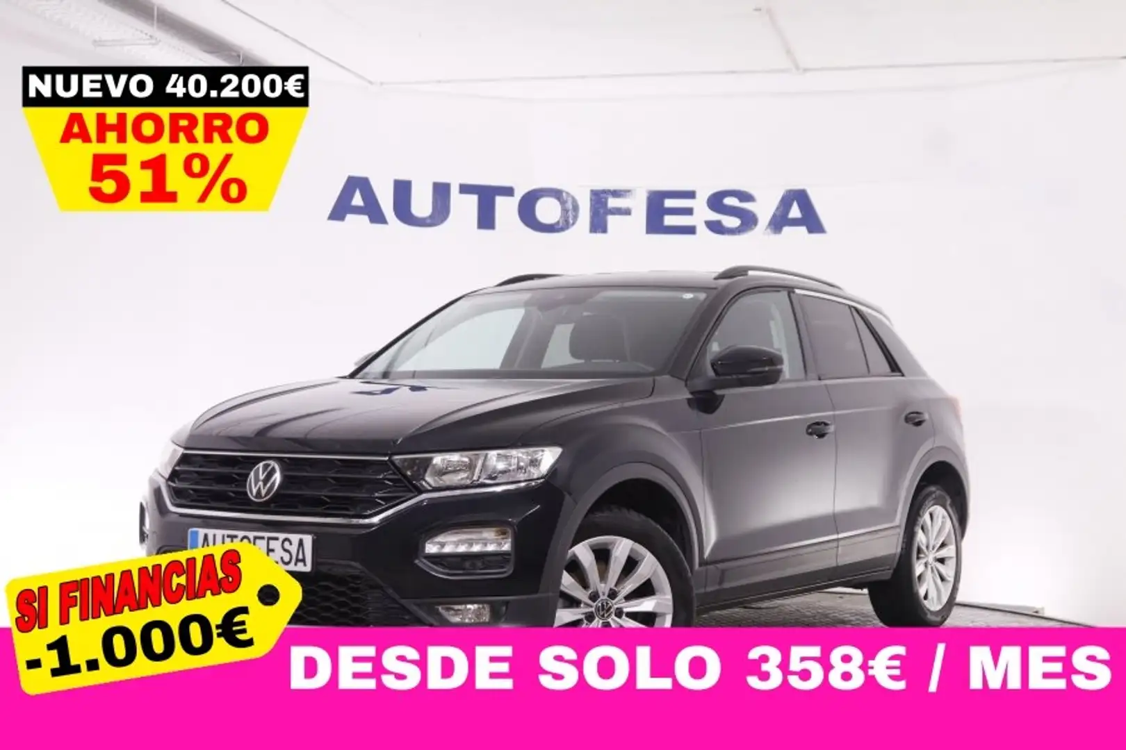 Volkswagen T-Roc 1.5 SPORT AUTO 150CV 5P # IVA DEUCIBLE, PARKTRONIC Negro - 1