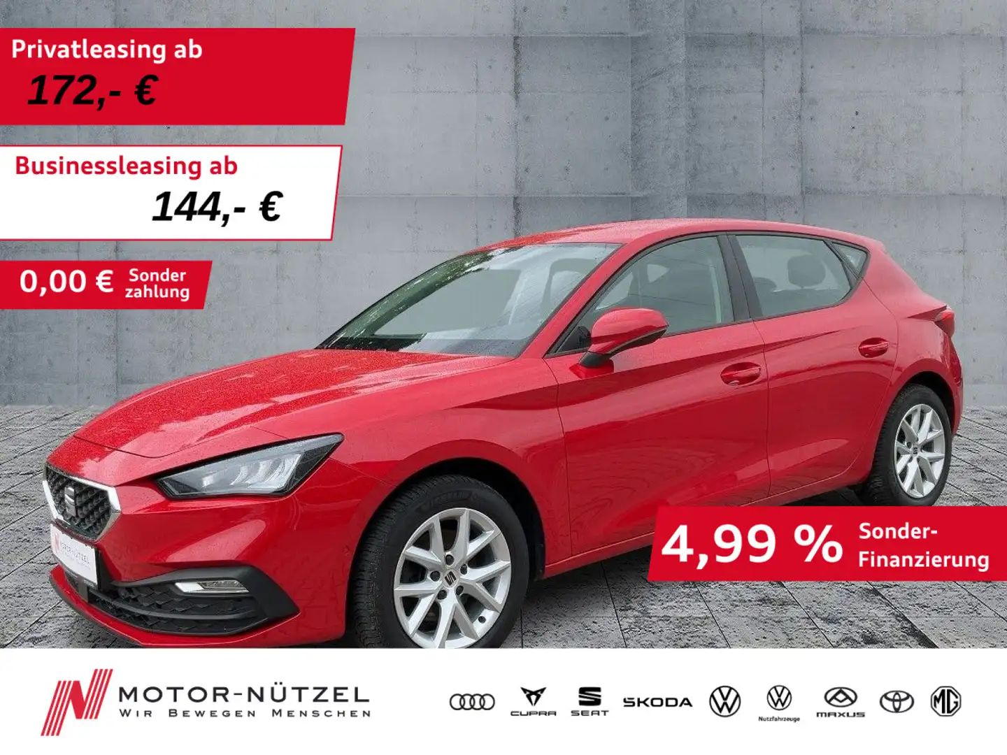 SEAT Leon 1.0 TSI STYLE LED+APP+GRA+SHZ+PDC+PLA+NSW Rot - 1