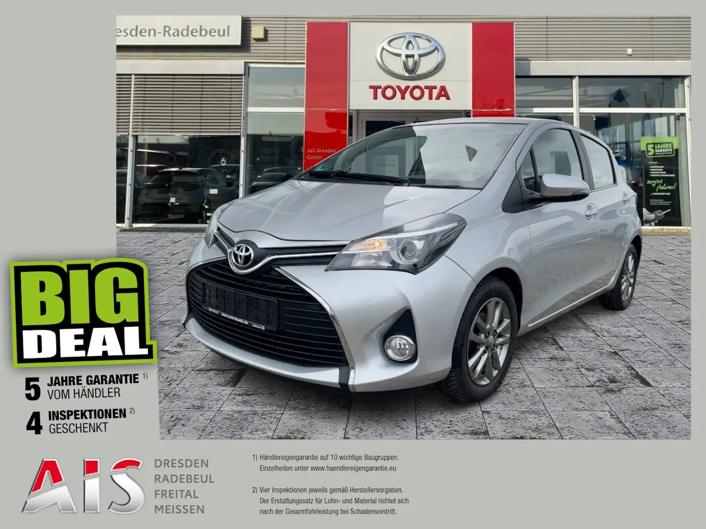 Toyota Yaris 1.0 Edition S KAM*SHZ*Klima*Bluetooth Argent - 1