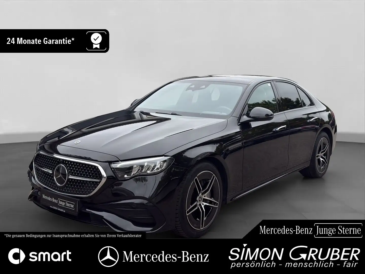 Mercedes-Benz E 220 d AMG Night Ambi+ Distronic Kamera AHK Zwart - 1