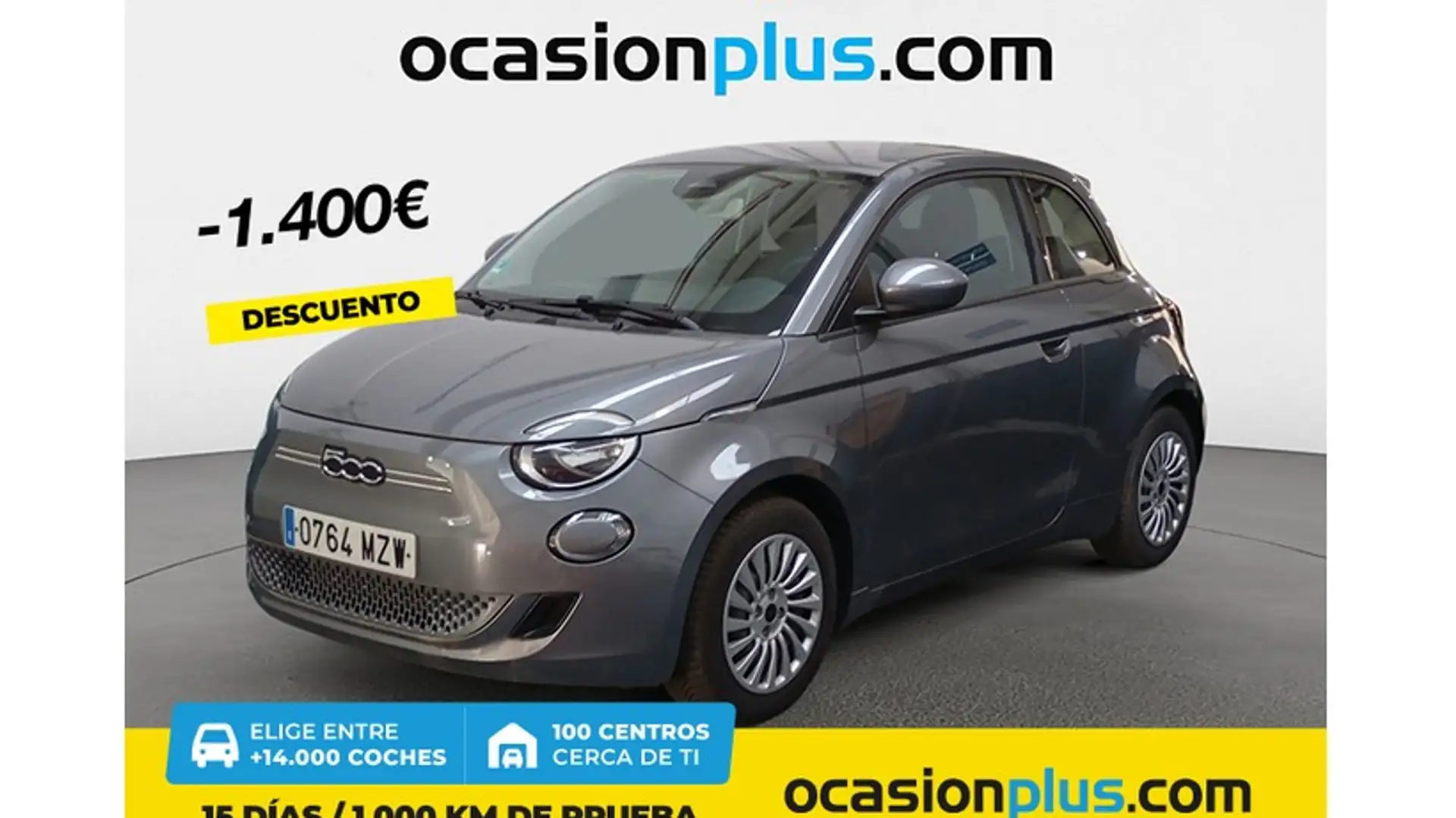 Fiat 500e 70Kw Action Gris - 1