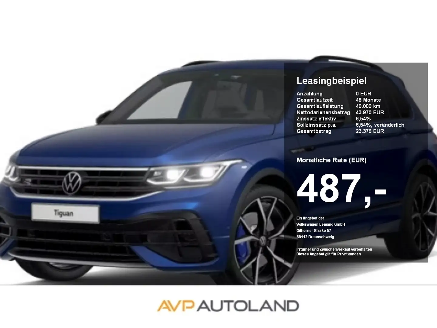 Volkswagen Tiguan R 2.0 TSI DSG 4MOTION | PANO | NAVI | AHK Blauw - 1
