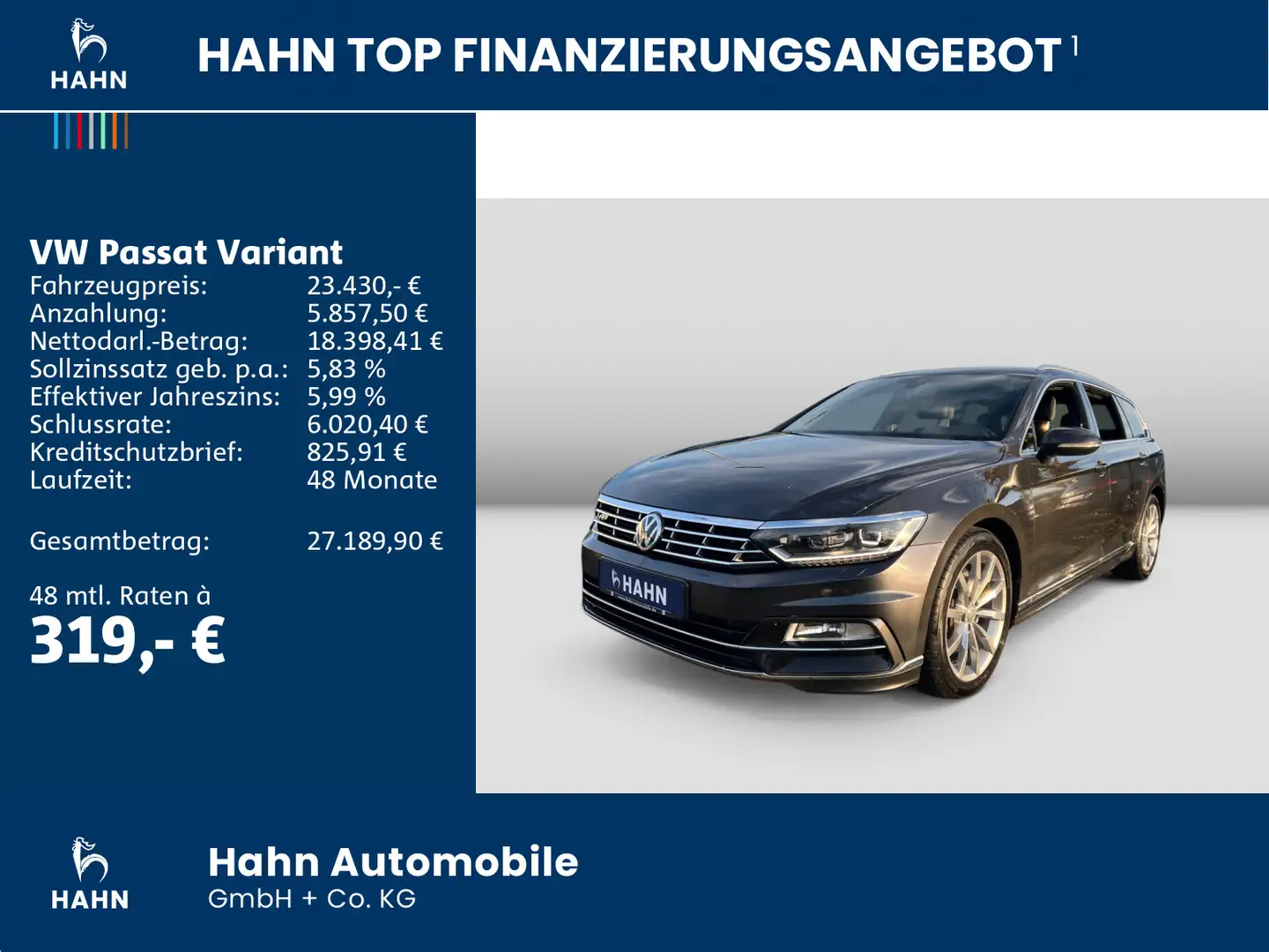Volkswagen Passat Variant 2.0TDI R-Line 4M DSG AHK Cam Navi Grijs - 2