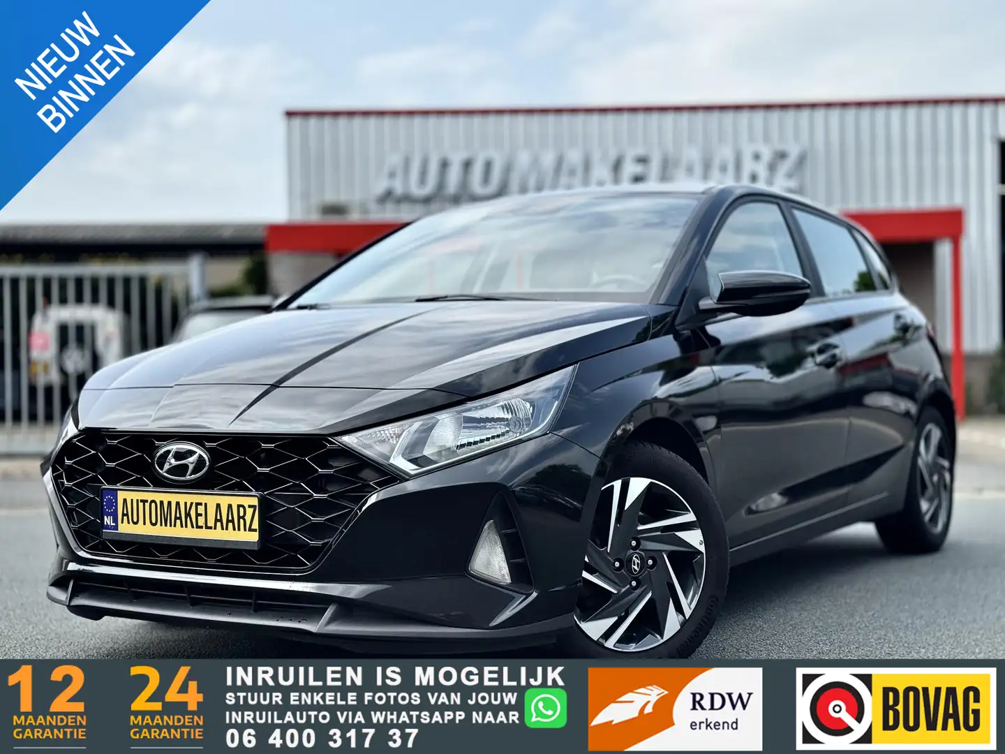 Hyundai i20 1.0 T-GDI Premium BTW AUTO SFEERVERLICHTING CAM Negru - 1