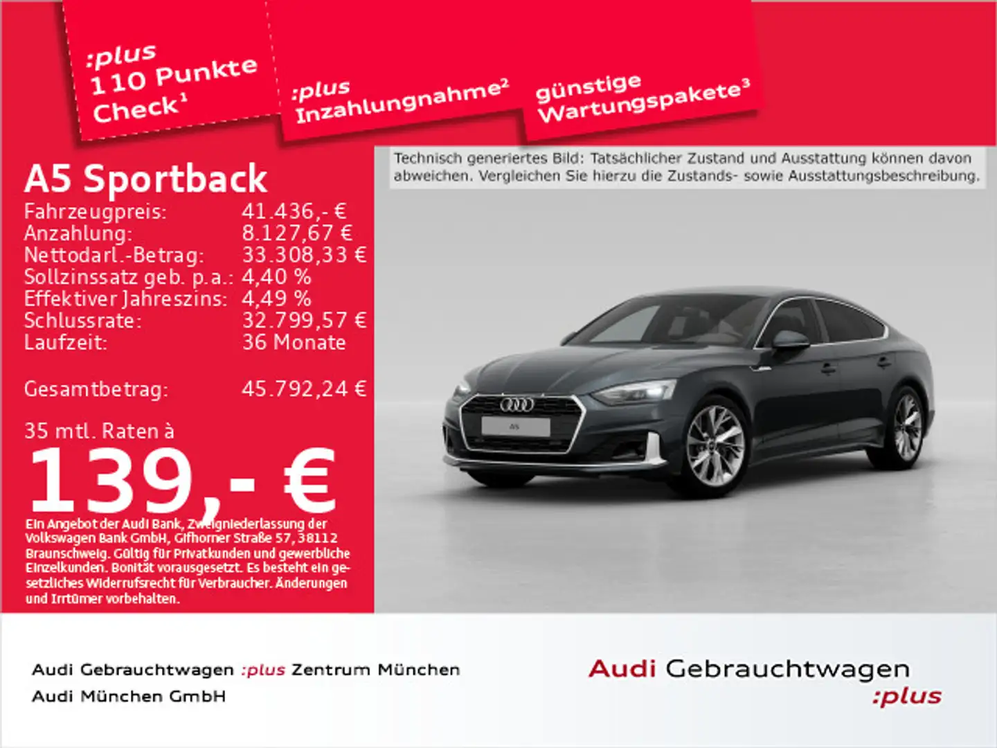 Audi A5 40 TDI S tronic advanced Virtual+/N Grijs - 1