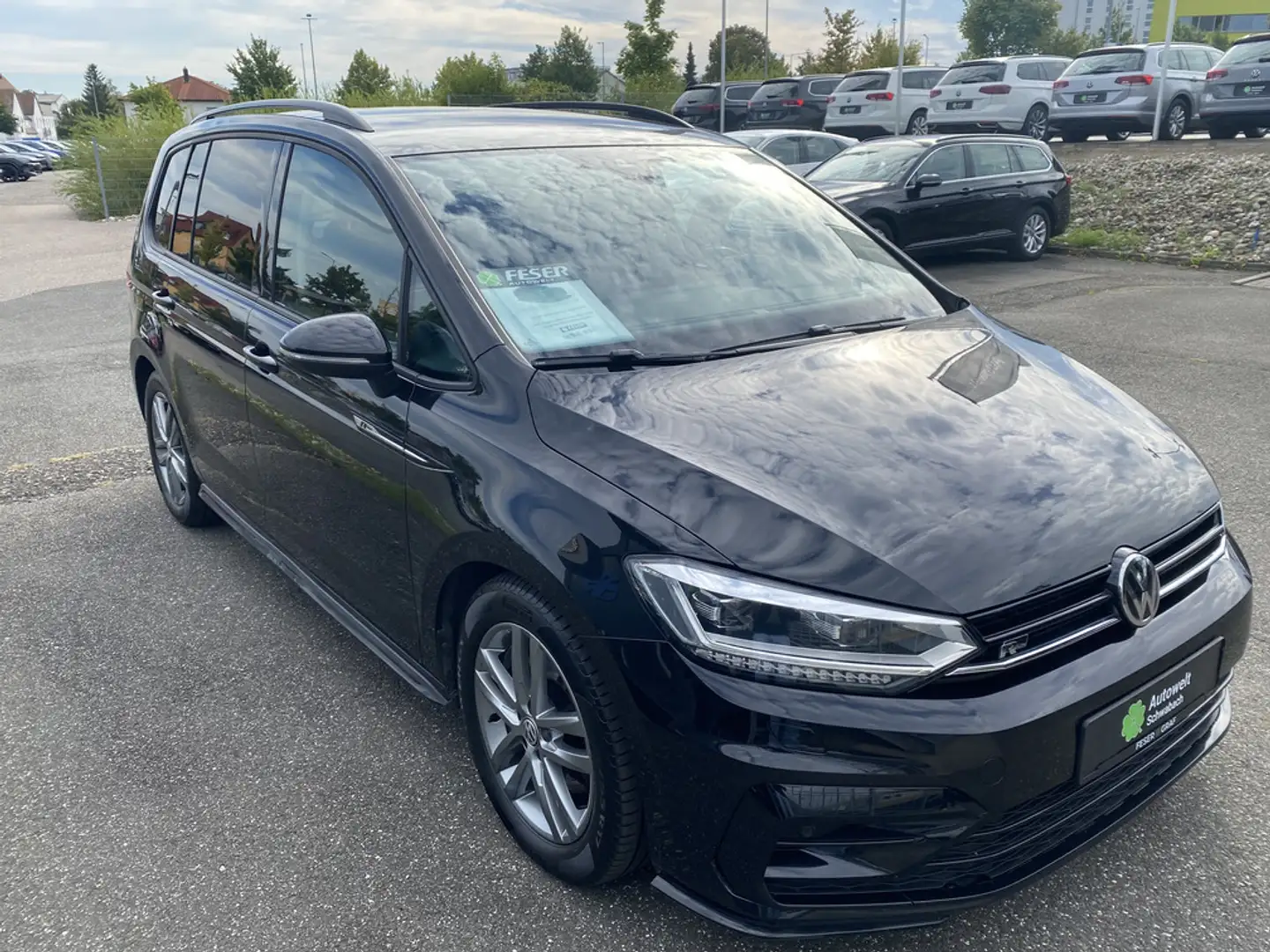 Volkswagen Touran 2.0 TDI R LINE 7SITZE LED STHZG Zwart - 2