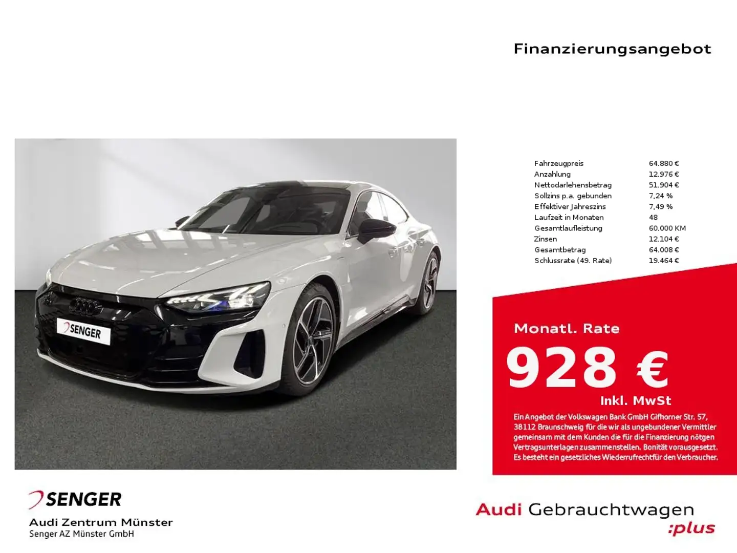 Audi e-tron GT quattro Matrix B&O HUD Standhzg Kamera Weiß - 1