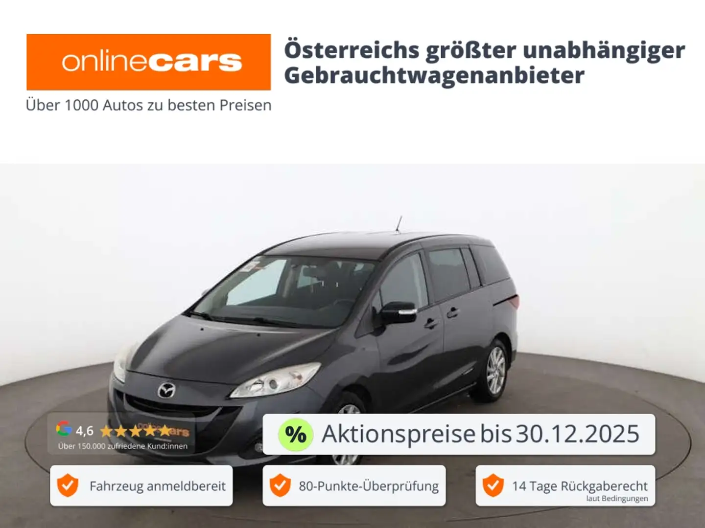 Mazda 5 1.6 MZ-CD Prime-Line SITZHZG KLIMA-ANLAGE RADIO Grau - 1