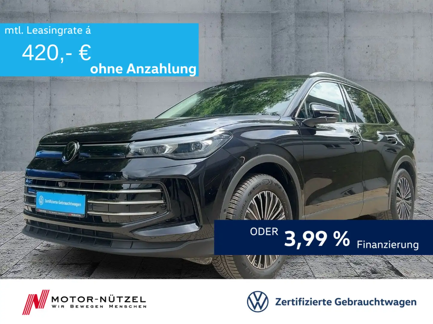 Volkswagen Tiguan 1.5 eTSI DSG ELEGANCE MATRIX+NAVI+AHK+ACC Schwarz - 1