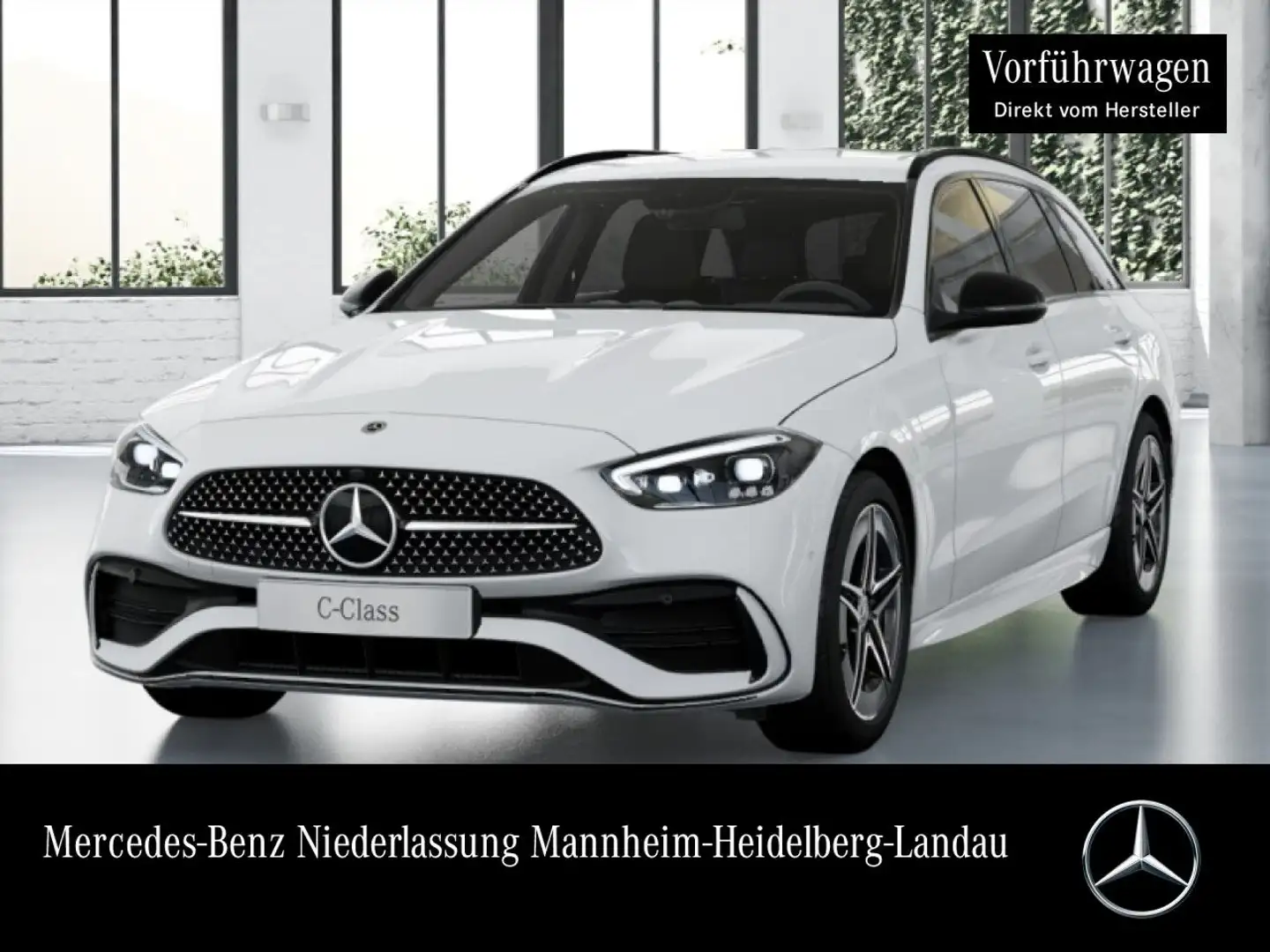 Mercedes-Benz C 200 T AMG+NIGHT+AHK+KAMERA+TOTW+KEYLESS+9G Weiß - 1